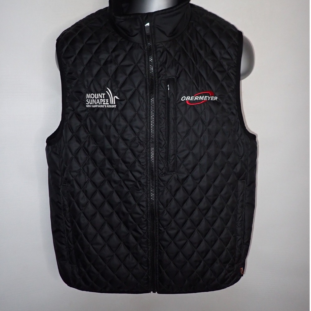 Obermeyer Men's Mount Sunapee Resort Quilted Puffer Vest Black Large Ski winter